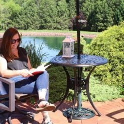 Sunnydaze Decor Sunnydaze 30.75" Round Sigonella Cast Aluminum Outdoor Patio Table, Black 15 Sunnydaze Decor Sunnydaze 30.75" Round Sigonella Cast Aluminum Outdoor Patio Table, Black -Sunnydaze Decor GUEST 017365ad 32b5 4e15 ad96 ca88125a006b
