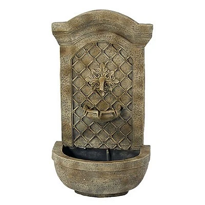 Sunnydaze Decor Sunnydaze 31"H Solar-Powered Polystone Rosette Leaf Outdoor Wall-Mount Fountain 8 Sunnydaze Decor Sunnydaze 31"H Solar-Powered Polystone Rosette Leaf Outdoor Wall-Mount Fountain - Image 8