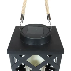 Sunnydaze Decor Sunnydaze Outdoor Modern Crosshatch Hanging Tabletop Solar LED Rustic Farmhouse Decorative Candle Lantern - 9" 10 Sunnydaze Decor Sunnydaze Outdoor Modern Crosshatch Hanging Tabletop Solar LED Rustic Farmhouse Decorative Candle Lantern - 9" -Sunnydaze Decor GUEST 03012248 13ec 4401 a50b 1e0966265a77