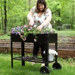 Sunnydaze Decor Sunnydaze Outdoor Galvanized Steel Raised Mobile Elevated Planter Cart With Handlebar And Wheels - 43" 14 Sunnydaze Decor Sunnydaze Outdoor Galvanized Steel Raised Mobile Elevated Planter Cart With Handlebar And Wheels - 43" -Sunnydaze Decor GUEST 0980c77e b09c 45a1 8b53 a1d02610080e