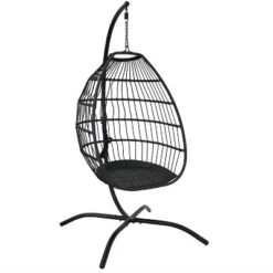 Sunnydaze Decor Sunnydaze Outdoor Resin Wicker Patio Delaney Hanging Basket Egg Chair With Cushions, Headrest, And Steel Stand Set - Gray - 3pc 12 Sunnydaze Decor Sunnydaze Outdoor Resin Wicker Patio Delaney Hanging Basket Egg Chair With Cushions, Headrest, And Steel Stand Set - Gray - 3pc -Sunnydaze Decor GUEST 0a061c05 30e4 4c31 aeb9 a04c38d7d6d3
