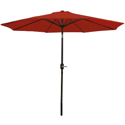Sunnydaze Decor Sunnydaze Outdoor Aluminum Patio Table Umbrella With Polyester Canopy And Push Button Tilt And Crank - 9' 15 Sunnydaze Decor Sunnydaze Outdoor Aluminum Patio Table Umbrella With Polyester Canopy And Push Button Tilt And Crank - 9' - Image 15