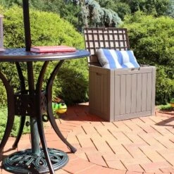 Sunnydaze Decor Sunnydaze Lockable Outdoor Small Deck Box With Storage And Side Handles - 32-Gal. -Sunnydaze Decor GUEST 0b0f84e6 60ed 4b80 95aa ad2515c14d0d
