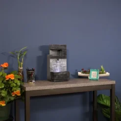 Sunnydaze Decor Sunnydaze Indoor Home Office Polyresin Modern Tiered Brick Wall Tabletop Water Fountain With LED Light - 13" 17 Sunnydaze Decor Sunnydaze Indoor Home Office Polyresin Modern Tiered Brick Wall Tabletop Water Fountain With LED Light - 13" -Sunnydaze Decor GUEST 0b79dc22 898b 4bce a783 c49e3d065a41