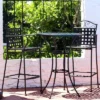 Sunnydaze Decor Sunnydaze Outdoor Scrolling Wrought Iron Bar Chair And Table Set - Black