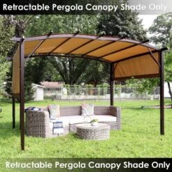 Sunnydaze Decor Sunnydaze 9 X 12 Polyester Retractable Pergola Canopy Shade -Sunnydaze Decor GUEST 0ca8e33d 0eb6 477a 9283 51f43cf724a1