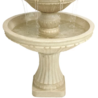 Sunnydaze Decor Sunnydaze 55"H Electric Polystone Classic Style 3-Tier Designer Outdoor Water Fountain 5 Sunnydaze Decor Sunnydaze 55"H Electric Polystone Classic Style 3-Tier Designer Outdoor Water Fountain - Image 5