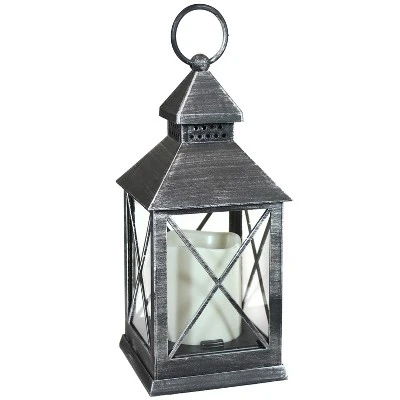 Sunnydaze Decor Sunnydaze 10" Yorktown Black Traditional Style Plastic And Glass Battery Operated Indoor LED Candle Lantern 10 Sunnydaze Decor Sunnydaze 10" Yorktown Black Traditional Style Plastic And Glass Battery Operated Indoor LED Candle Lantern - Image 10