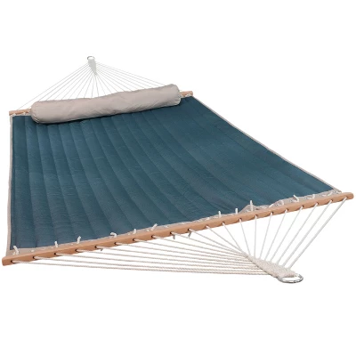 Sunnydaze Decor Sunnydaze Heavy-Duty 2-Person Quilted Designs Fabric Hammock With Spreader Bars And Detachable Pillow - 440 Lb Weight Capacity 7 Sunnydaze Decor Sunnydaze Heavy-Duty 2-Person Quilted Designs Fabric Hammock With Spreader Bars And Detachable Pillow - 440 Lb Weight Capacity - Image 7
