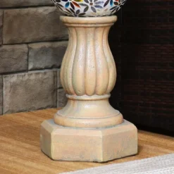 Sunnydaze Decor Sunnydaze Contemporary Pillar Indoor/Outdoor Column-Style Gazing Globe Stand For 10 To 12-Inch Gazing Balls - 16" H