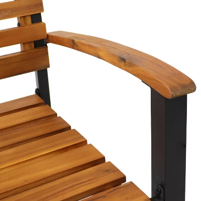 Sunnydaze Decor Sunnydaze Julian 5pc Resin Wicker And Acacia Wood Outdoor Patio Dining Set 7 Sunnydaze Decor Sunnydaze Julian 5pc Resin Wicker And Acacia Wood Outdoor Patio Dining Set - Image 7