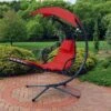 Sunnydaze Decor Sunnydaze Outdoor Hanging Chaise Floating Lounge Chair With Canopy Umbrella And Stand