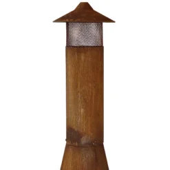 Sunnydaze Decor Sunnydaze Outdoor Backyard Large Freestanding Oxidized Steel Wood-Burning Fire Pit Chiminea - 70" - Rust Finish 17 Sunnydaze Decor Sunnydaze Outdoor Backyard Large Freestanding Oxidized Steel Wood-Burning Fire Pit Chiminea - 70" - Rust Finish -Sunnydaze Decor GUEST 14c9b71a 8c1e 4cb9 8c84 92ea79b93636