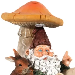 Sunnydaze Decor Sunnydaze Bernard The Bookworm Resin Indoor/Outdoor Garden Gnome With Mushroom And Solar Light - 16" H -Sunnydaze Decor GUEST 14fc5aad 8f7e 4b2d 9b30 1fce0c2af1d8