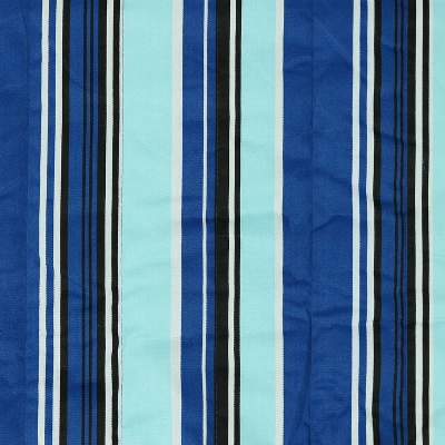 Sunnydaze Decor Sunnydaze Outdoor 2-Person Double Polyester Quilted Hammock With Wood Spreader Bar And Matte Blue Steel Multi-Use Stand - Catalina Beach 3 Sunnydaze Decor Sunnydaze Outdoor 2-Person Double Polyester Quilted Hammock With Wood Spreader Bar And Matte Blue Steel Multi-Use Stand - Catalina Beach - Image 3