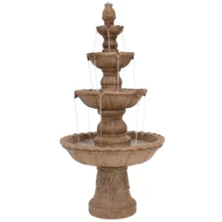 Sunnydaze Decor Sunnydaze 52"H Electric Fiberglass And Resin 4-Tier Pineapple Top Outdoor Water Fountain 22 Sunnydaze Decor Sunnydaze 52"H Electric Fiberglass And Resin 4-Tier Pineapple Top Outdoor Water Fountain -Sunnydaze Decor GUEST 174645e3 c0d1 440d a948 554ecf724b8f