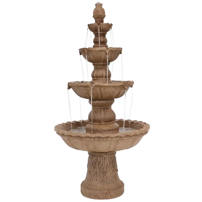 Sunnydaze Decor Sunnydaze 52"H Electric Fiberglass And Resin 4-Tier Pineapple Top Outdoor Water Fountain 11 Sunnydaze Decor Sunnydaze 52"H Electric Fiberglass And Resin 4-Tier Pineapple Top Outdoor Water Fountain - Image 11