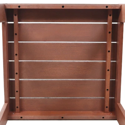 Sunnydaze Decor Sunnydaze Outdoor Meranti Wood With Mahogany Teak Oil Finish Square Wooden Patio Table - 23.75" - Brown 4 Sunnydaze Decor Sunnydaze Outdoor Meranti Wood With Mahogany Teak Oil Finish Square Wooden Patio Table - 23.75" - Brown - Image 4