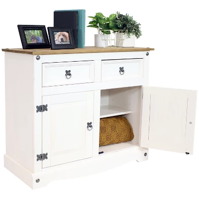 Sunnydaze Decor Sunnydaze Kitchen Sideboard Cabinet With 2 Drawers And 2 Doors - Solid Pine Construction 1 Sunnydaze Decor Sunnydaze Kitchen Sideboard Cabinet With 2 Drawers And 2 Doors - Solid Pine Construction