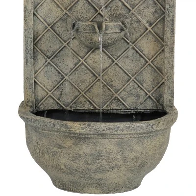 Sunnydaze Decor Sunnydaze 26"H Solar Polystone Messina Outdoor Wall-Mount Water Fountain 4 Sunnydaze Decor Sunnydaze 26"H Solar Polystone Messina Outdoor Wall-Mount Water Fountain - Image 4