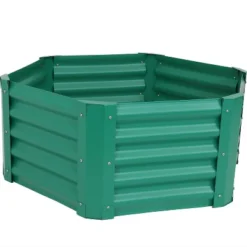 Sunnydaze Decor Sunnydaze Raised Powder-Coated Steel Hexagon Planter Garden Bed Kit For Plants, Flowers, Vegetables And Herbs - 41" W X 16" Deep -Sunnydaze Decor GUEST 1da29875 8ec8 4b42 a2ea 2d820482df31