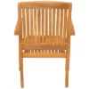 Sunnydaze Decor Sunnydaze Outdoor Solid Teak Wood Slat-Back Patio Dining Armchair