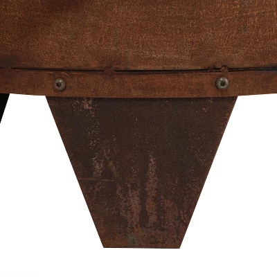 Sunnydaze Decor Sunnydaze Outdoor Backyard Large Freestanding Oxidized Steel Wood-Burning Fire Pit Chiminea - 70" - Rust Finish 5 Sunnydaze Decor Sunnydaze Outdoor Backyard Large Freestanding Oxidized Steel Wood-Burning Fire Pit Chiminea - 70" - Rust Finish - Image 5