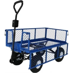 Sunnydaze Decor Sunnydaze Outdoor Lawn And Garden Heavy-Duty Durable Steel Mesh Utility Dump Wagon Cart With Removable Sides -Sunnydaze Decor GUEST 20544466 7d08 4ef0 bfd8 c8b140e9c8d7