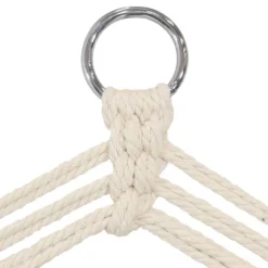 Sunnydaze Decor Sunnydaze Outdoor Printed Polycotton Fabric Hammock Chair With Armrests And Hardwood Spreader Bar - 300 Lb Capacity - Contrasting Stripes -Sunnydaze Decor GUEST 20587c3d 1f7c 4133 a0fe 428952d87c0f