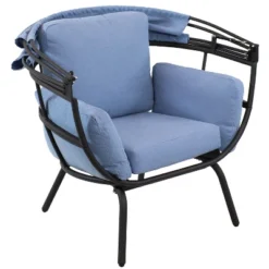 Sunnydaze Decor Sunnydaze Modern Luxury Patio Lounge Chair With Retractable Shade - Powder-Coated Aluminum Frame With Polyester Cushions And Canopy -Sunnydaze Decor GUEST 20cc943a a42b 4899 8e5a 924c4cbaad6e