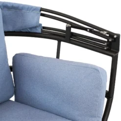 Sunnydaze Decor Sunnydaze Modern Luxury Patio Lounge Chair With Retractable Shade - Powder-Coated Aluminum Frame With Polyester Cushions And Canopy -Sunnydaze Decor GUEST 2134efcb 7705 4325 bf4f 1ed41c8bf44e