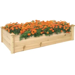 Sunnydaze Decor Sunnydaze Outdoor Rectangular Wood Raised Garden Bed For Flower, Vegetable, And Herb Gardening - 24" W X 48.25" L X 12.25" H - Brown -Sunnydaze Decor GUEST 22501885 3230 4d58 911c c165fe0869ad