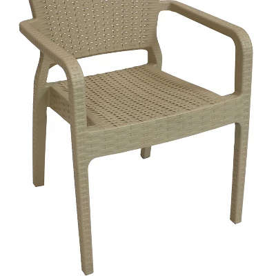 Sunnydaze Decor Sunnydaze Faux Wicker Rattan Design Plastic All-Weather Commercial-Grade Segonia Indoor/Outdoor Patio Dining Arm Chair 7 Sunnydaze Decor Sunnydaze Faux Wicker Rattan Design Plastic All-Weather Commercial-Grade Segonia Indoor/Outdoor Patio Dining Arm Chair - Image 7