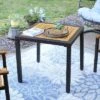 Sunnydaze Decor Sunnydaze Outdoor Acacia Wood And Faux Wicker Resin Patio Dining Table - 31.5" - Brown And Black