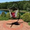 Sunnydaze Decor Sunnydaze Large Tufted Victorian Hammock Chair Swing With C-Stand - 300 Lb Weight Capacity