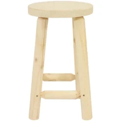 Sunnydaze Decor Sunnydaze Unfinished Wood Round Top Counter-Height Stool - Fir Wood - 24" -Sunnydaze Decor GUEST 2ac7990b de53 4409 860b 5835158cd587