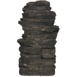 Sunnydaze Decor Sunnydaze 39"H Electric Polystone Rock Falls Waterfall Outdoor Water Fountain With LED Lights -Sunnydaze Decor GUEST 2d23a355 1e4a 4a2b 8873 c3c55e495ca7