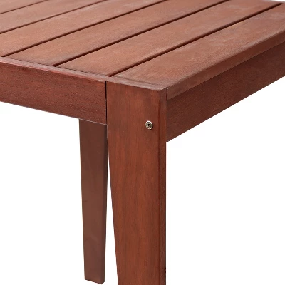 Sunnydaze Decor Sunnydaze Outdoor Meranti Wood With Mahogany Teak Oil Finish Square Wooden Patio Table - 23.75" - Brown 2 Sunnydaze Decor Sunnydaze Outdoor Meranti Wood With Mahogany Teak Oil Finish Square Wooden Patio Table - 23.75" - Brown - Image 2