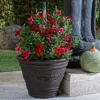 Sunnydaze Decor Sunnydaze Indoor/Outdoor Patio, Garden, Or Porch Weather-Resistant Double-Walled Laurel Flower Pot Planter - 13" - Rust Finish