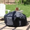 Sunnydaze Decor Sunnydaze Outdoor Heavy-Duty Weather-Resistant Vinyl PVC Round Fire Pit Cover With Drawstring Closure - Black