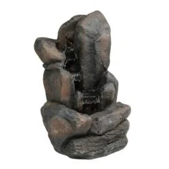 Sunnydaze Decor Sunnydaze Outdoor Solar Powered Rock Falls Water Fountain With Battery Backup, Submersible Pump, And LED Lights - 22" 12 Sunnydaze Decor Sunnydaze Outdoor Solar Powered Rock Falls Water Fountain With Battery Backup, Submersible Pump, And LED Lights - 22" -Sunnydaze Decor GUEST 305d3265 16c0 442a b6b2 2f2e11015296