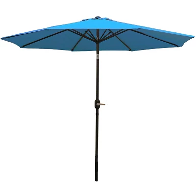 Sunnydaze Decor Sunnydaze Outdoor Aluminum Patio Table Umbrella With Polyester Canopy And Push Button Tilt And Crank - 9' 17 Sunnydaze Decor Sunnydaze Outdoor Aluminum Patio Table Umbrella With Polyester Canopy And Push Button Tilt And Crank - 9' - Image 17