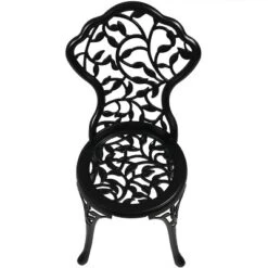 Sunnydaze Decor Sunnydaze Floral Design Cast Aluminum Outdoor Patio Bistro Set, Black, 3pc 9 Sunnydaze Decor Sunnydaze Floral Design Cast Aluminum Outdoor Patio Bistro Set, Black, 3pc -Sunnydaze Decor GUEST 378d4925 6609 484c b093 184cd1d32c06