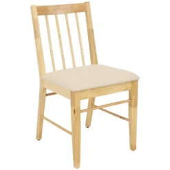 Sunnydaze Decor Sunnydaze Indoor 5-Piece Solid Rubberwood Dining Table And Chairs Set - Natural With Beige Cushions 18 Sunnydaze Decor Sunnydaze Indoor 5-Piece Solid Rubberwood Dining Table And Chairs Set - Natural With Beige Cushions -Sunnydaze Decor GUEST 3794e8e9 71ad 4b33 84bf 7e3e3074a463