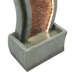 Sunnydaze Decor Sunnydaze 31"H Electric Resin Contemporary Curves Outdoor Water Fountain With LED Lights -Sunnydaze Decor GUEST 3a6f37b7 7c74 49ec 9582 b5ca1b645b34