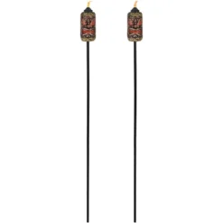 Sunnydaze Decor Sunnydaze Outdoor 3-in-1 Adjustable Height Tiki Face Patio And Lawn Torch Light Set -Sunnydaze Decor GUEST 3bab1fc2 bbdb 4866 bcbf 7ac5a6d519b5