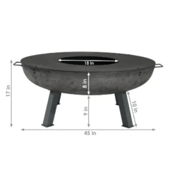 Sunnydaze Decor Sunnydaze Outdoor Camping Or Backyard Large Round Cast Iron Fire Pit With Cooking Ledge - 40" - Dark Gray -Sunnydaze Decor GUEST 3cc018ac 729f 452c 899b 5b33f02f8690