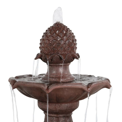 Sunnydaze Decor Sunnydaze 38"H Electric Polyresin And Fiberglass 2-Tier Curved Plinth Outdoor Water Fountain 5 Sunnydaze Decor Sunnydaze 38"H Electric Polyresin And Fiberglass 2-Tier Curved Plinth Outdoor Water Fountain - Image 5