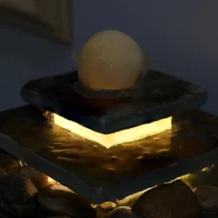Sunnydaze Decor Sunnydaze Indoor Home Office Slate And Polished Stone Ball Tiered Tabletop Water Fountain With LED Light - 8" 20 Sunnydaze Decor Sunnydaze Indoor Home Office Slate And Polished Stone Ball Tiered Tabletop Water Fountain With LED Light - 8" -Sunnydaze Decor GUEST 3e42df39 5fbe 4337 8187 630b7914edb7
