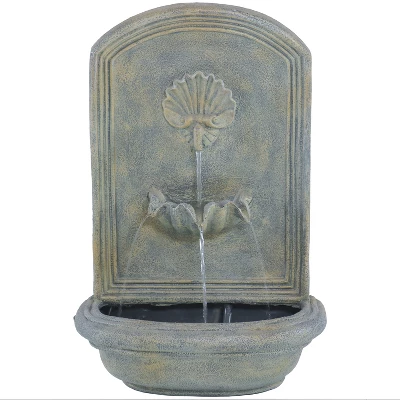 Sunnydaze Decor Sunnydaze 27"H Solar Only Polystone Seaside Outdoor Wall-Mount Water Fountain 6 Sunnydaze Decor Sunnydaze 27"H Solar Only Polystone Seaside Outdoor Wall-Mount Water Fountain - Image 6